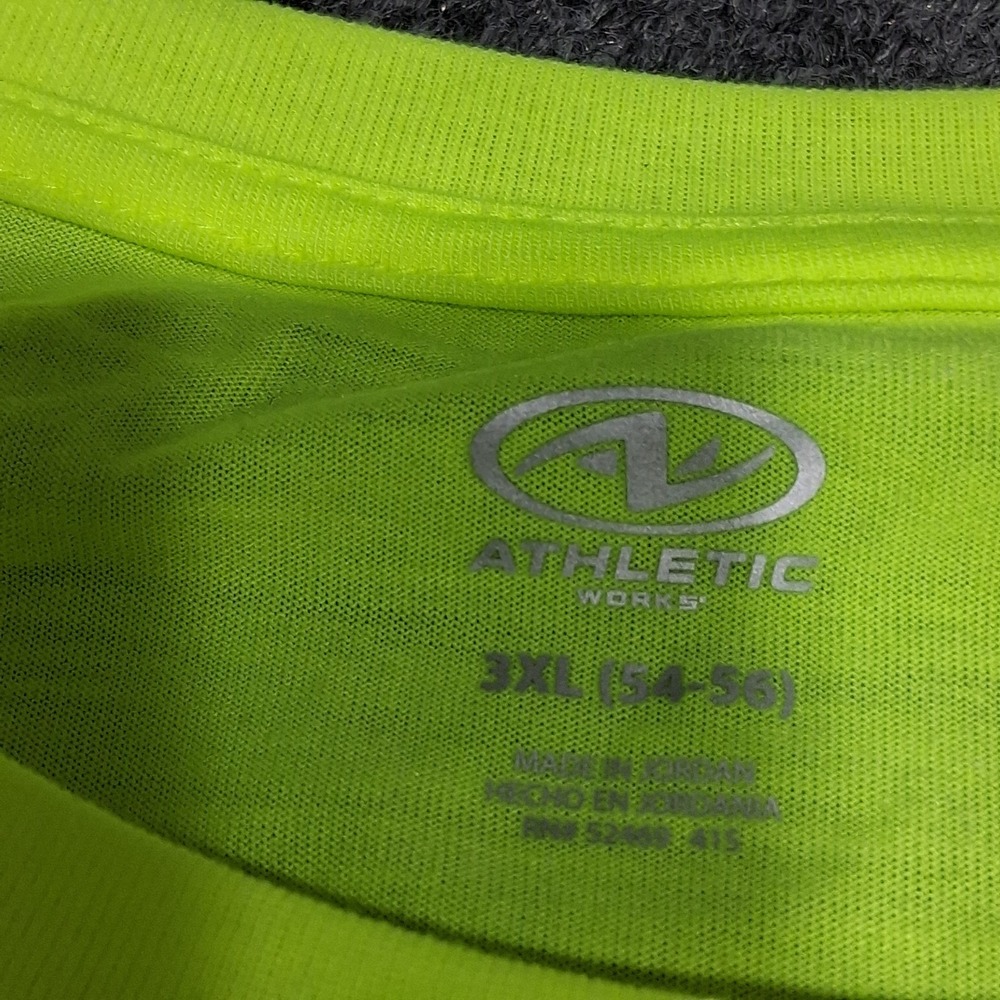 Athletic Works Neon Yellow/White Long Sleeve Moisture Wicking DriWorks Size‎ 3XL - Picture 3 of 14